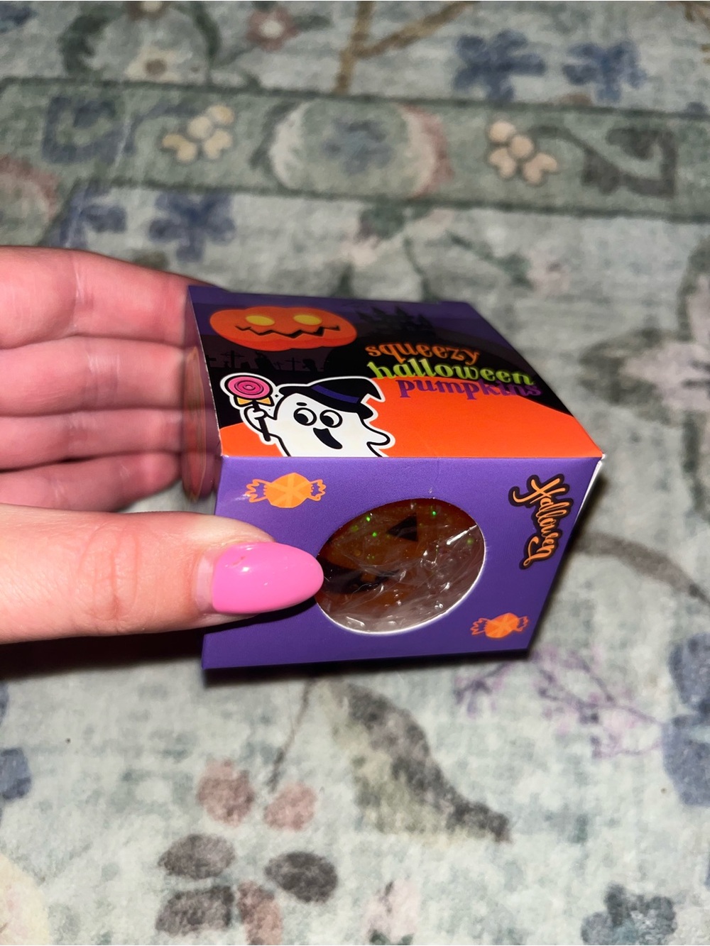 Halloween Squeezy Pumpkin Toy - Orange